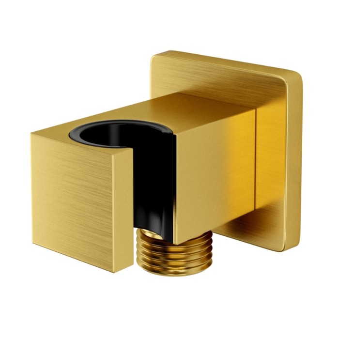 Подключение для душевого шланга WasserKRAFT A184, держатель для лейки, латунь, золото подключение для душевого шланга wasserkraft a189 держатель для лейки латунь золото