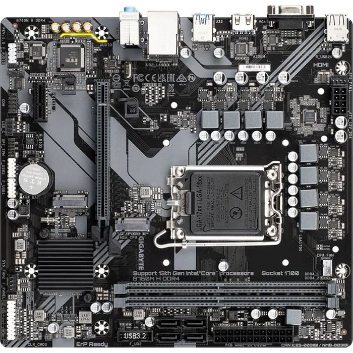 

Материнская плата Gigabyte B760M H DDR4 Soc-1700 Intel B760 2xDDR4 mATX AC`97 8ch(7.1) GbLAN 10044
