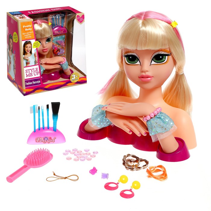 цена Кукла-манекен для создания причёсок «Кэсси», с аксессуарами