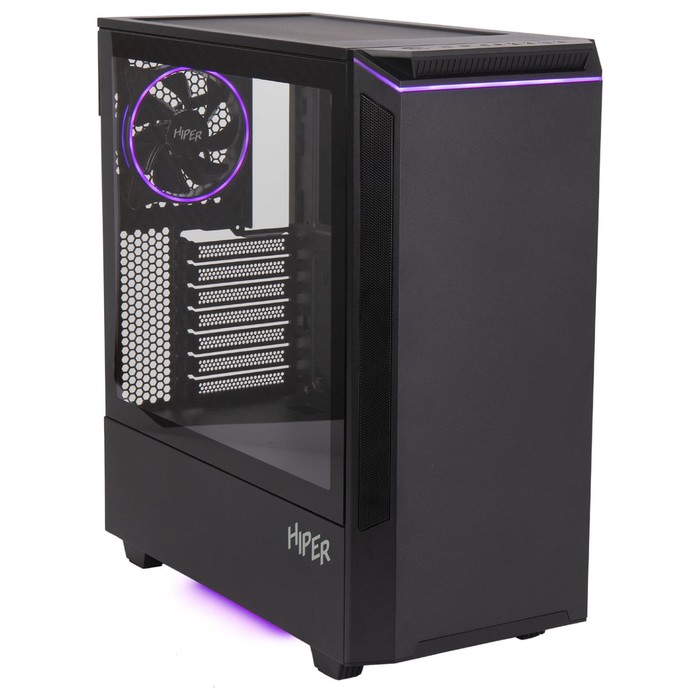 Корпус Hiper PB81 черный без БП ATX 4x120mm 2xUSB2.0 2xUSB3.0 audio bott PSU корпус thermaltake cte t500 tg argb черный без бп atx 3x140mm 2xusb3 0 audio bott psu