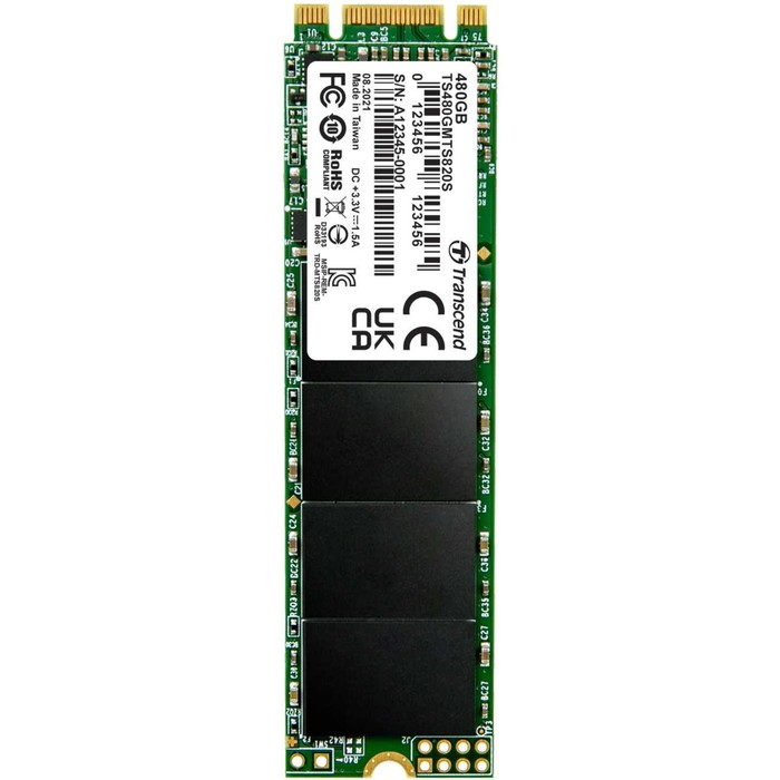 Накопитель SSD Transcend SATA III 480GB TS480GMTS820S M.2 2280 накопитель ssd dell 1x3 84tb sata для 14g 400 bcte hot swapp 2 5 read intensive