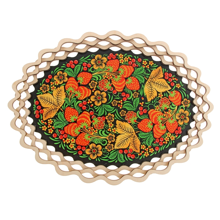 Поднос «Клубника», 33×24 см