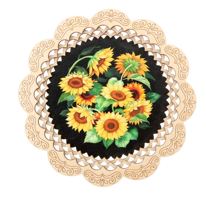 Поднос «Подсолнухи», 24 см