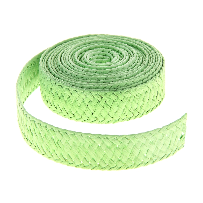 Лента декоративная плетёная, цвет салатовый