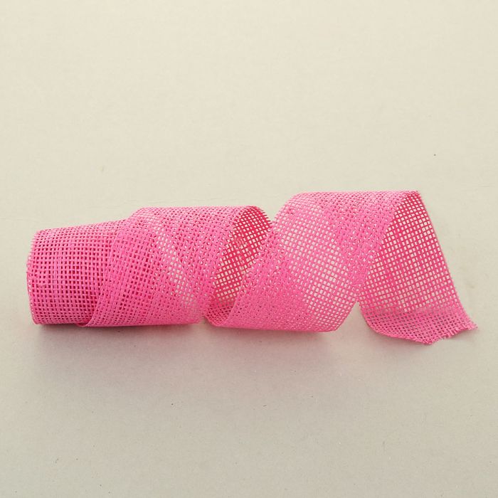 Лента упаковочная, цвет ярко-розовый
