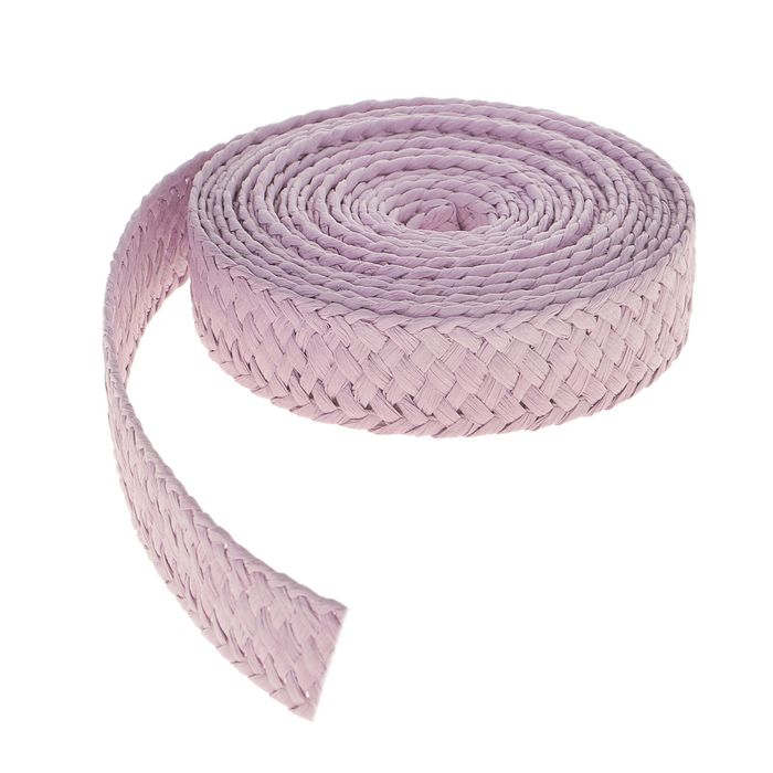 Лента декоративная плетёная, цвет сиреневый