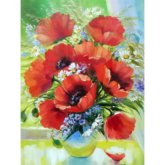 

Алмазная мозаика «Чувственные маки» 30 × 40 см
