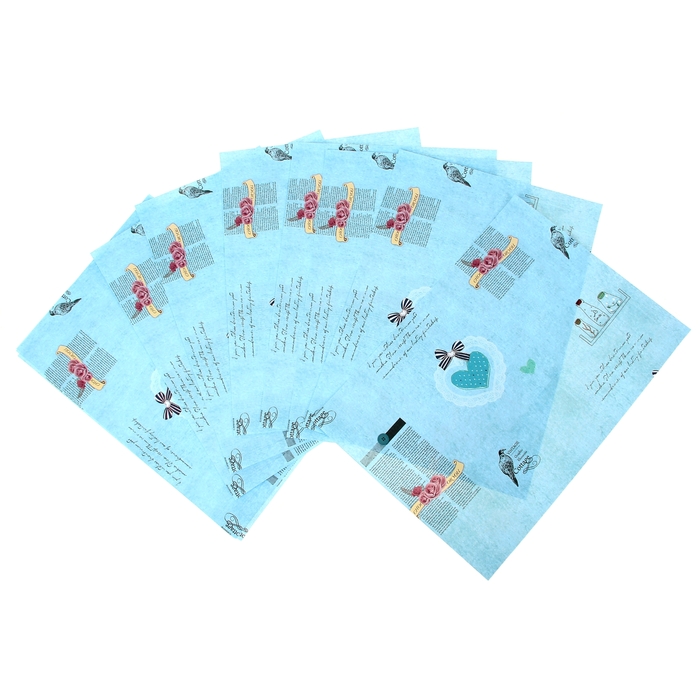 Бумага для творчества "Газетные вырезки с сердцами" А4 плотность 80 гр