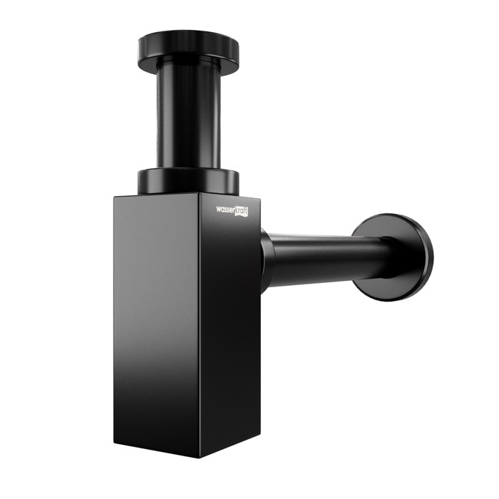 Сифон для раковины WasserKRAFT A169, 1 1/4 x 32 мм, латунь, черный сифон для раковины wasserkraft abens a169 черный матовый