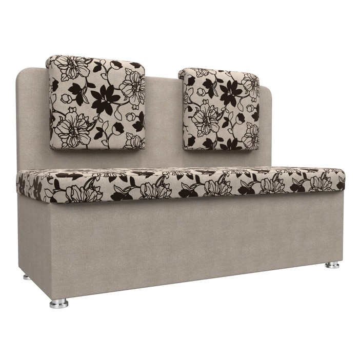Кухонный диван «Маккон», 2-х местный, рогожка, цвет цветы / бежевый 27675