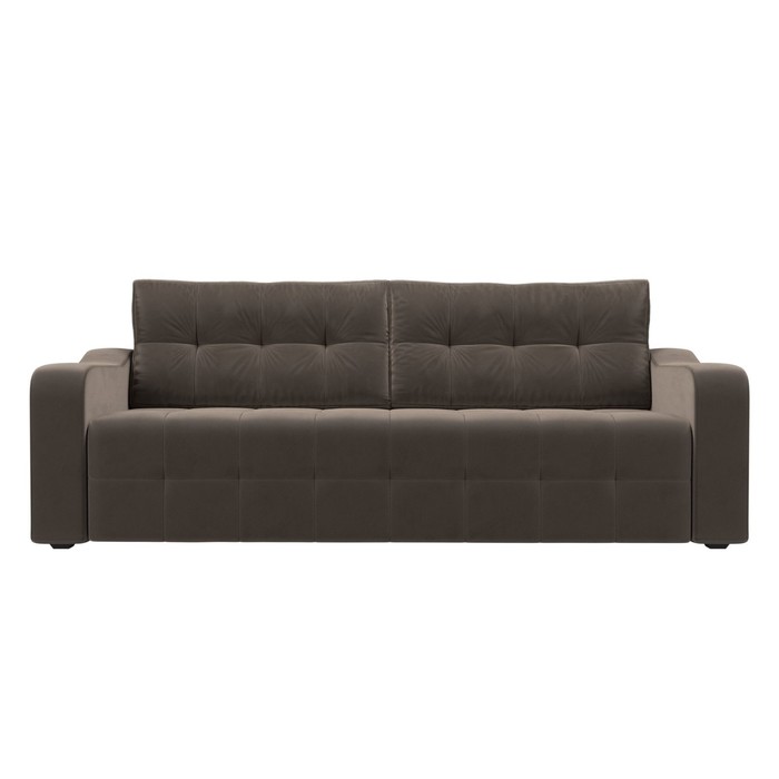 Прямой диван «Лиссабон», механизм еврокнижка, велюр, цвет коричневый диван прямой смарт лиссабон люкс ivory са0381476022