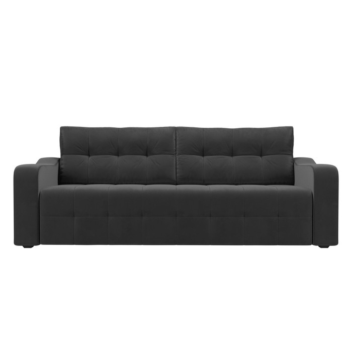 Прямой диван «Лиссабон», механизм еврокнижка, велюр, цвет серый диван прямой смарт лиссабон релакси плей люкс 2 еврокнижка