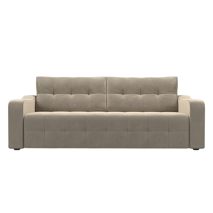 Прямой диван «Лиссабон», механизм еврокнижка, микровельвет, цвет бежевый диван прямой смарт лиссабон релакси плей люкс 2 еврокнижка
