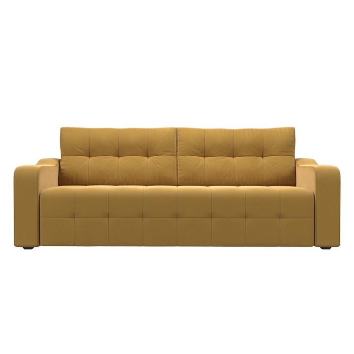 Прямой диван «Лиссабон», механизм еврокнижка, микровельвет, цвет жёлтый диван прямой смарт лиссабон люкс ivory са0381476022