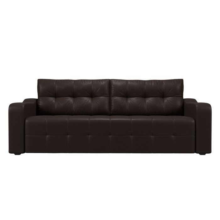 Прямой диван «Лиссабон», механизм еврокнижка, экокожа, цвет коричневый диван прямой европа механизм еврокнижка экокожа цвет коричневый