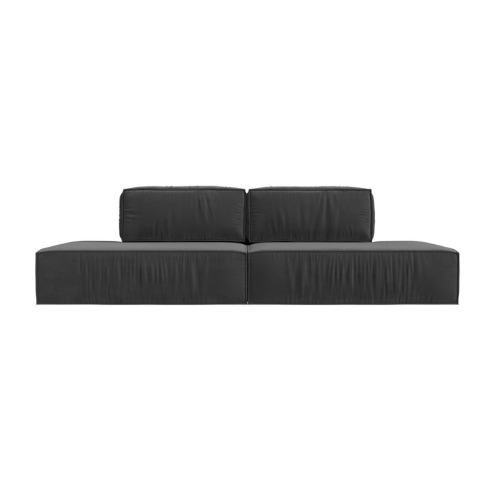 Прямой диван «Прага лофт», механизм еврокнижка, велюр, цвет серый диван прямой смарт лофт дарк грей еврокнижка