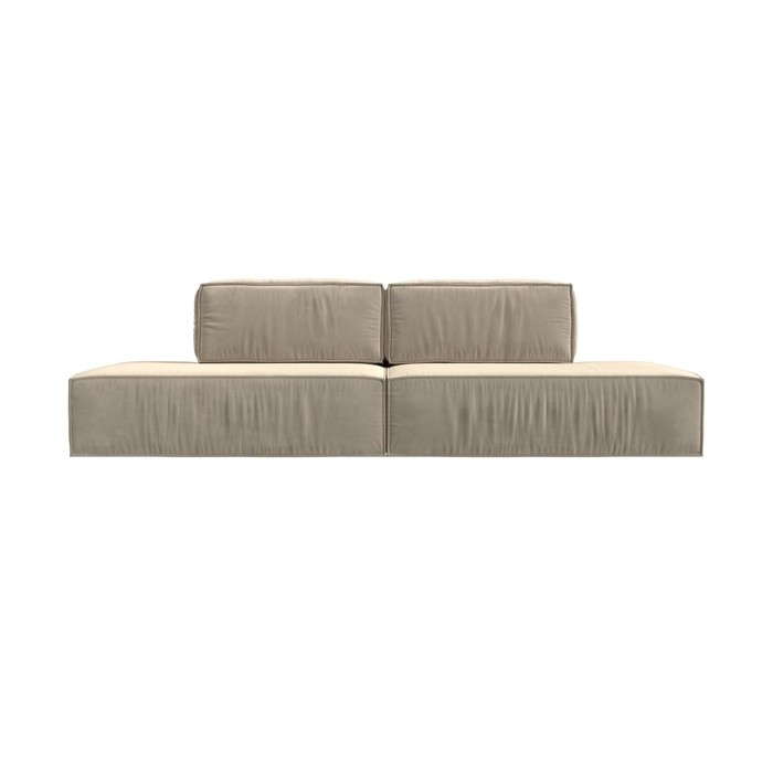 Прямой диван «Прага лофт», механизм еврокнижка, микровельвет, цвет бежевый диван прямой смарт лофт дарк грей еврокнижка