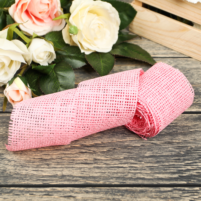 Лента упаковочная, цвет светло-розовый