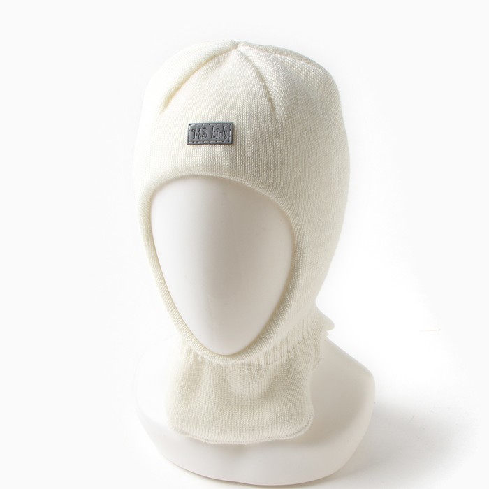 Шапка-шлем детский, цвет молочный, размер 48-50 шапка шлем для девочки джульетта цвет белый размер 48 50