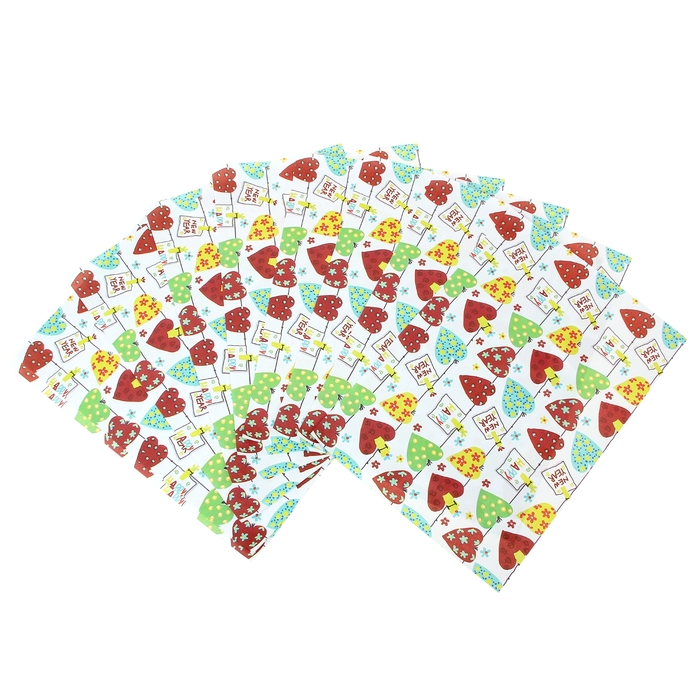 Бумага для творчества "Сердца на верёвочке" А4 плотность 80 гр