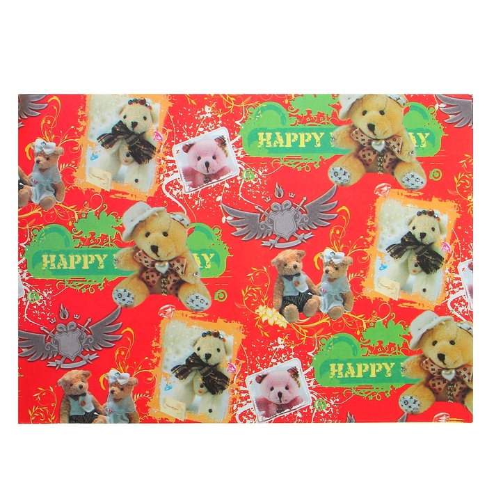 Бумага для творчества "Мишка в шляпке" А4 плотность 80 гр