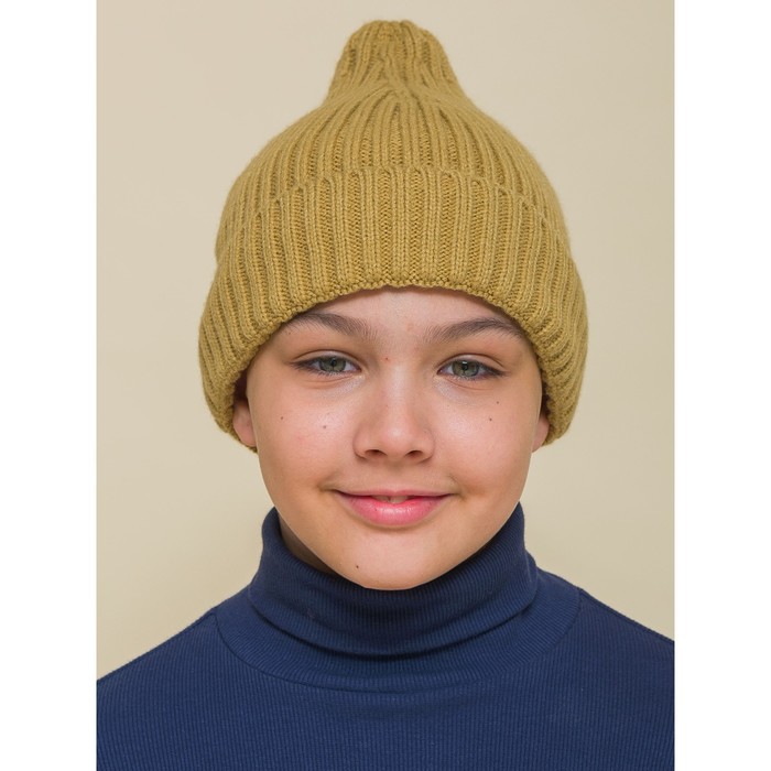 Шапка детская, размер 51-52, цвет бежевый шапка шалун цвет темно бежевый размер 50 52