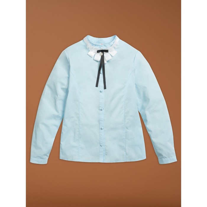 

Блузка для девочек, рост 146 см, цвет голубой