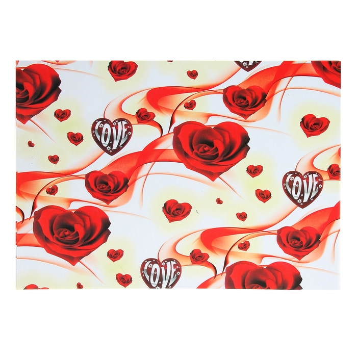 Бумага для творчества "Розы на жёлтом" А4 плотность 80 гр