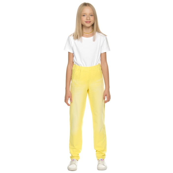 Брюки для девочек, рост 122 см, цвет жёлтый футболка для девочек рост 122 см цвет жёлтый