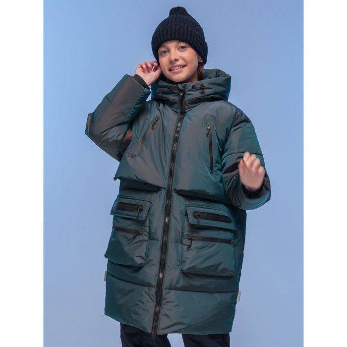 

Пальто для девочек, рост 140 см, цвет чёрный