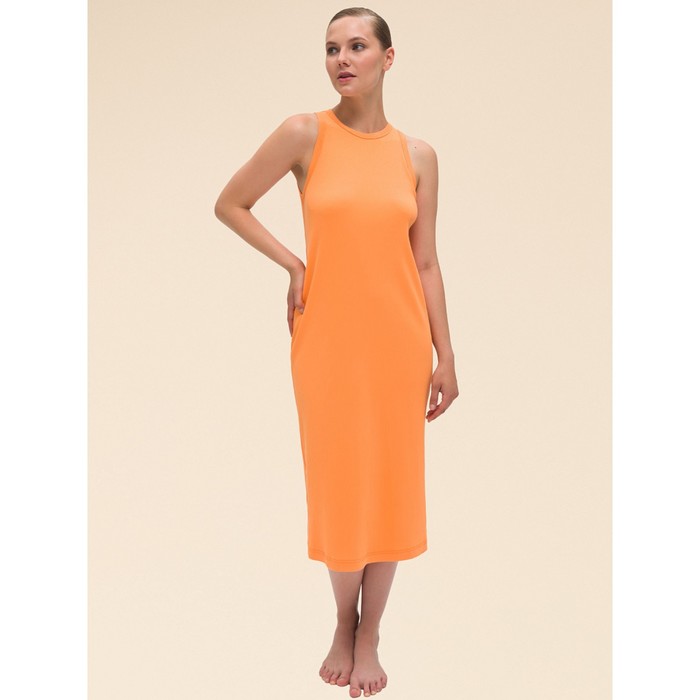Платье женское, размер 50, цвет оранжевый