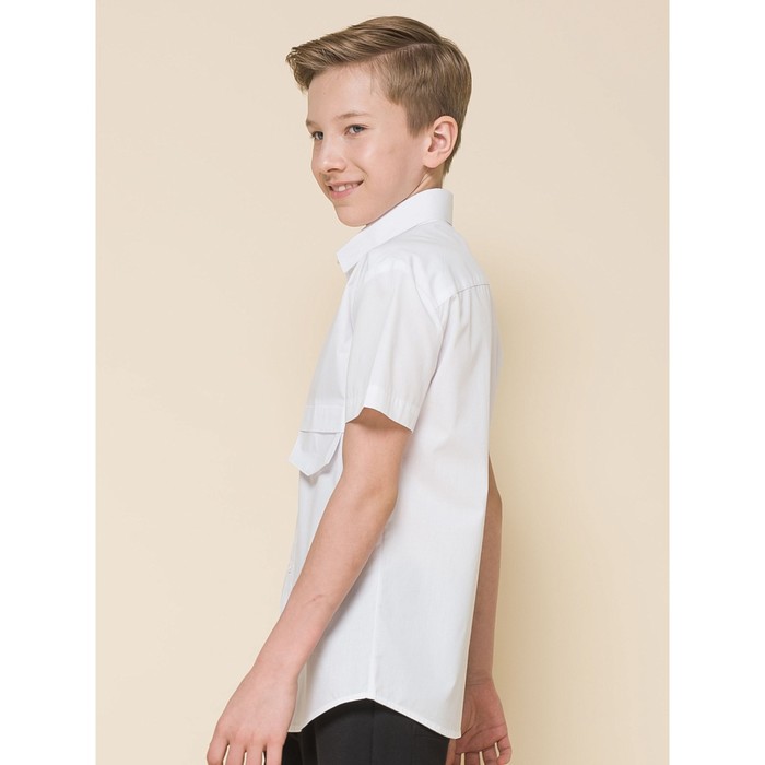 Сорочка верхняя для мальчиков, рост 152 см, цвет белый