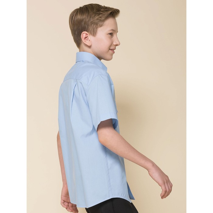 Сорочка верхняя для мальчиков, рост 152 см, цвет голубой