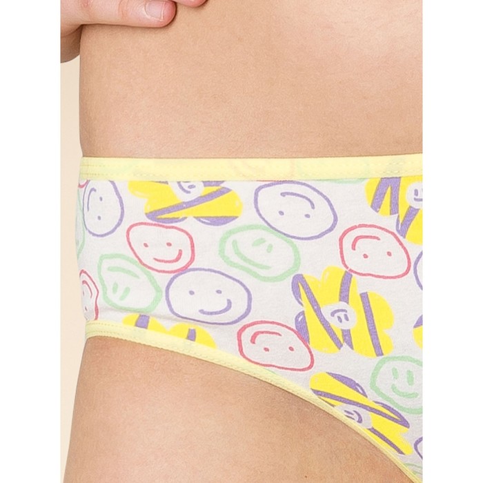 фото Трусы для девочек, рост 128 см, цвет сиреневый, белый, жёлтый, 3 шт pelican