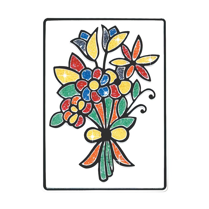 фото Картина кристаллами «букет цветов», 12 × 18 см maxitoys