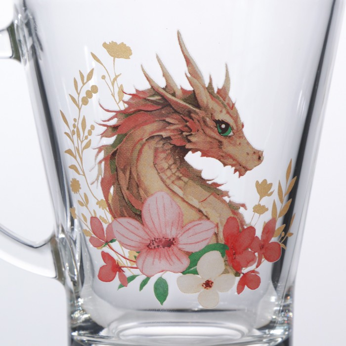 

Кружка «Цветочный дракон», стеклянная, 300 мл