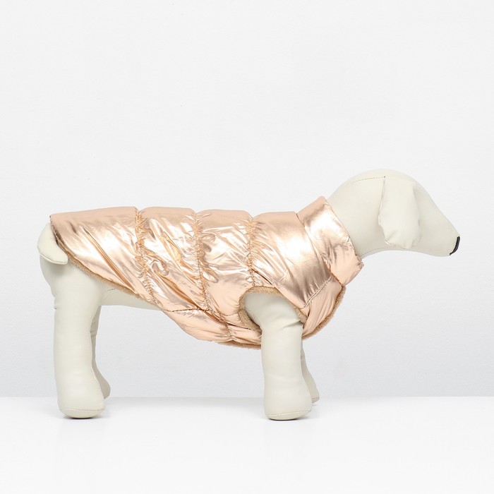 фото Куртка для собак "блеск", m (дс 30, ог 43, ош 28 см, до 7 кг), бронзовая