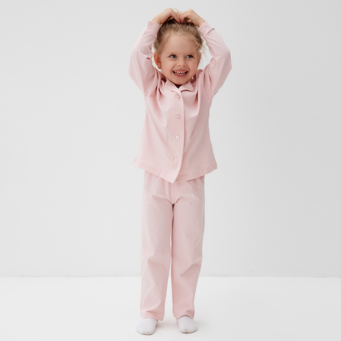 Пижама детская (рубашка и брюки) MINAKU, цвет розовый, рост 140 см пижама детская рубашка и брюки minaku цвет розовый рост 104 см