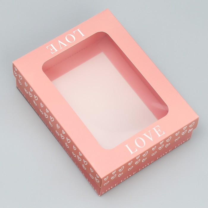 Коробка подарочная, упаковка, «LOVE» 16.5 х 12.5 х 5 см коробка подарочная пвх упаковка ромашки 5 х 5 х 5 см