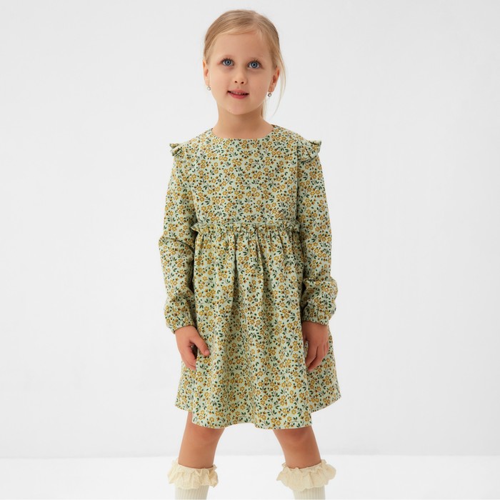 Платье для девочки MINAKU: Cotton collection цвет фисташковый, р-р 122