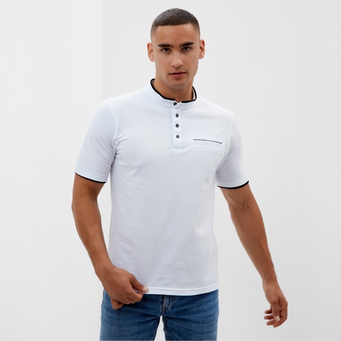 

Футболка (поло) мужская MINAKU REGULAR FIT: цвет белый, р-р 42