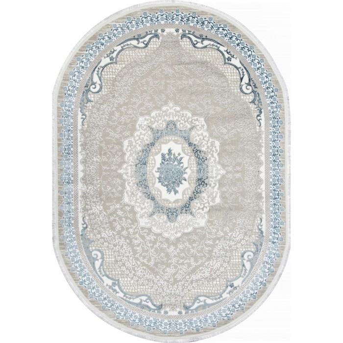 

Ковёр овальный Alfani Q010A, размер 200х290 см, цвет blue fdy / cream shrink