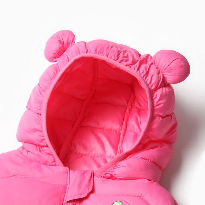 фото Жилет утеплённый для девочек, цвет розовый, рост 104-110 см