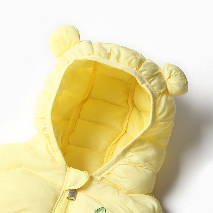 фото Жилет утеплённый детский, цвет жёлтый, рост 116-122 см