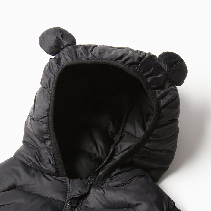 фото Жилет утеплённый детский, цвет чёрный, рост 110-116 см