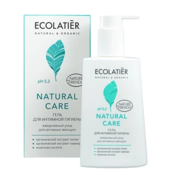 Гель для интимной гигиены Ecolatier Natural Care, pH5.2, 250 мл ecolatier гель для интимной гигиены ecolatier natural care 250мл 3 шт