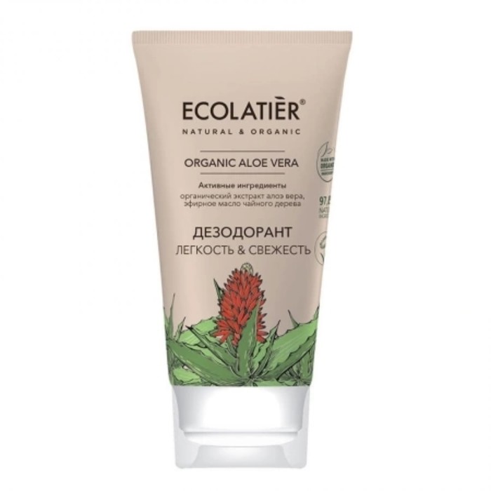 фото Дезодорант ecolatier organic aloe vera «лёгкость & свежесть», 40 мл