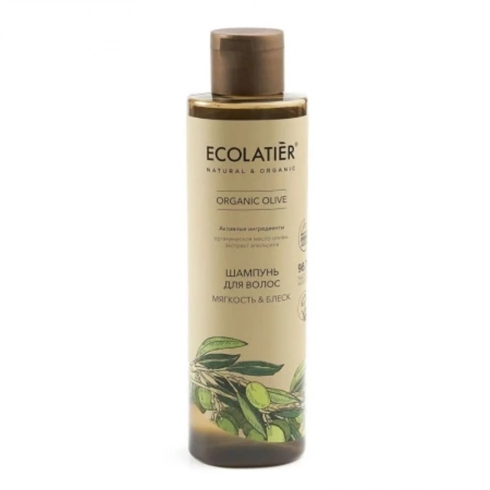 Шампунь для волос Ecolatier Ecolatier Organic Olive «Мягкость & блеск», 250 мл шампунь для волос ecolatier green мягкость