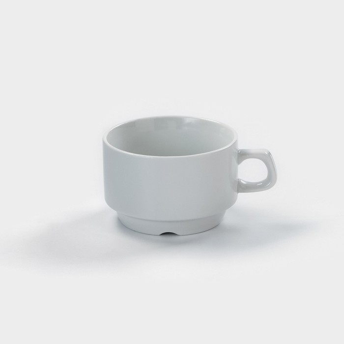 Чашка «Белая», штабелируемая, 250 мл, фарфор чайная пара белая 250 мл штабелируемая 1 шт