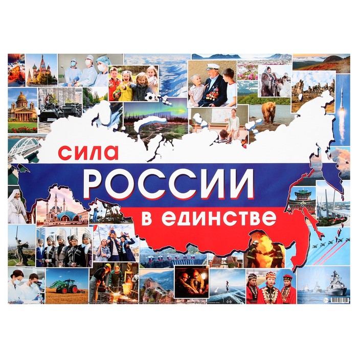 Плакат Сила России в единстве 446x60 см 95₽